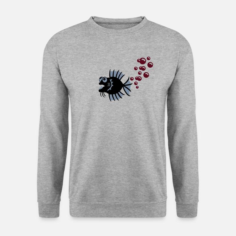 Blasen / bubbles (1c) - Unisex Pullover - Weißgrau meliert