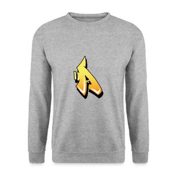 Graffiti Design Gift Spray Street Art A - Unisex Sweatshirt - salt & pepper - Front - Alina (178cm) & Michal (187cm)