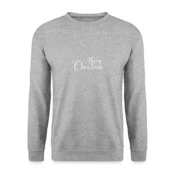 Merry Christmas Family Xmas merry christmas - Unisex Sweatshirt - salt & pepper - Front - Alina (178cm) & Michal (187cm)