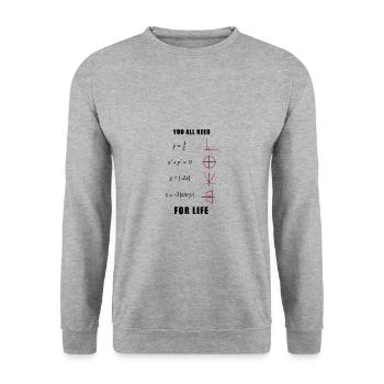 Complicated but beautiful love - Unisex Sweatshirt - salt & pepper - Front - Alina (178cm) & Michal (187cm)