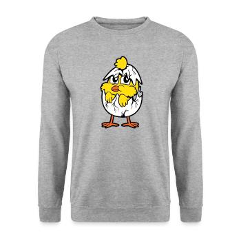 Easter - Unisex Sweatshirt - salt & pepper - Front - Alina (178cm) & Michal (187cm)