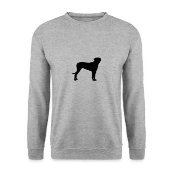 Rhodesian Ridgeback Silhouette - Unisex Sweatshirt - salt & pepper - Front - Alina (178cm) & Michal (187cm)