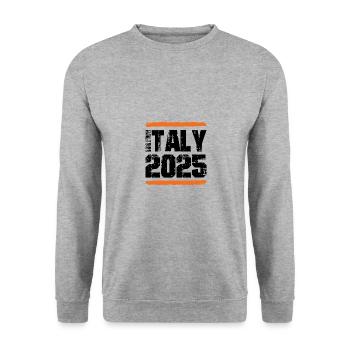 Italy 2025 Team - Unisex Sweatshirt - salt & pepper - Front - Alina (178cm) & Michal (187cm)
