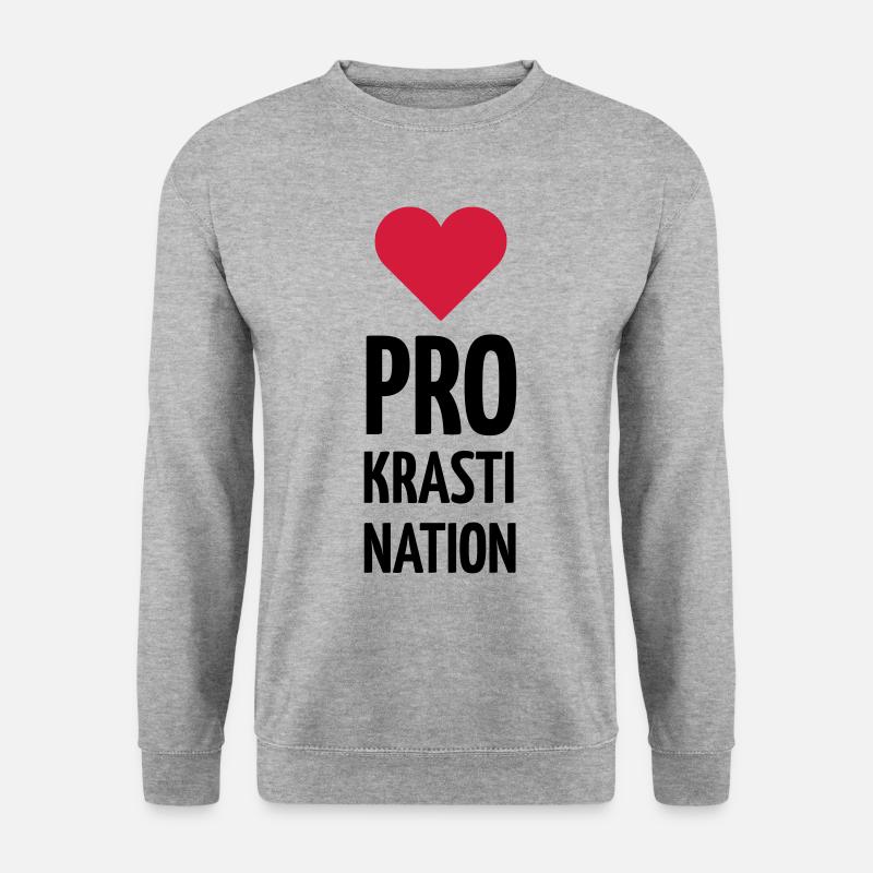 procrastination - Unisex Sweatshirt - salt & pepper