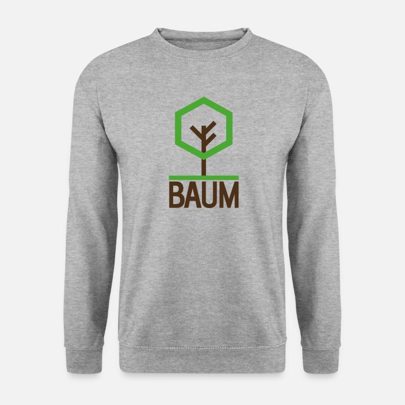 Baum - Unisex Pullover - Weißgrau meliert