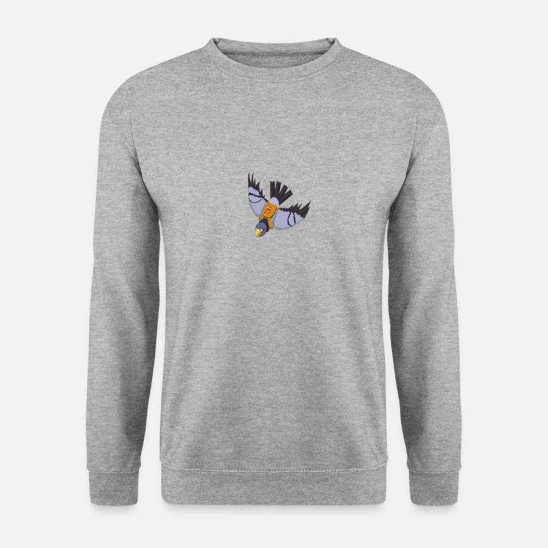 Taube - Unisex Pullover - Weißgrau meliert