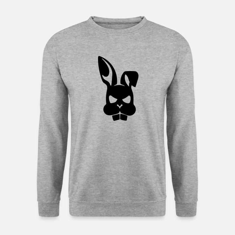 Bad Kaninchen - Unisex Pullover - Weißgrau meliert