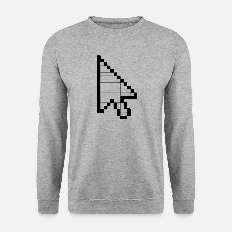 Computer Mauszeiger - Unisex Pullover - Weißgrau meliert