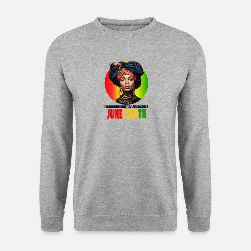 remembering my ancestors JUNETEENTH - Unisex Sweatshirt - salt & pepper
