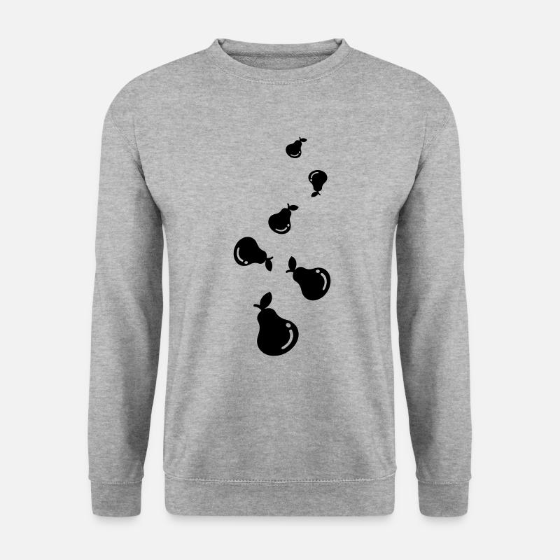Birne Obst - Unisex Pullover - Weißgrau meliert