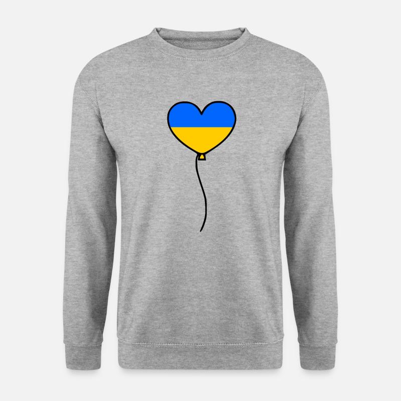 Ukraine - Unisex Pullover - Weißgrau meliert
