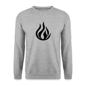 Flame - Unisex Sweatshirt - salt & pepper - Front - Alina (178cm) & Michal (187cm)