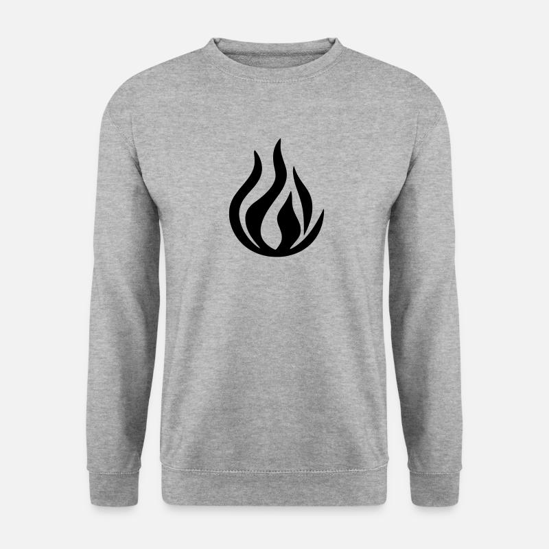 Flamme - Unisex Pullover - Weißgrau meliert