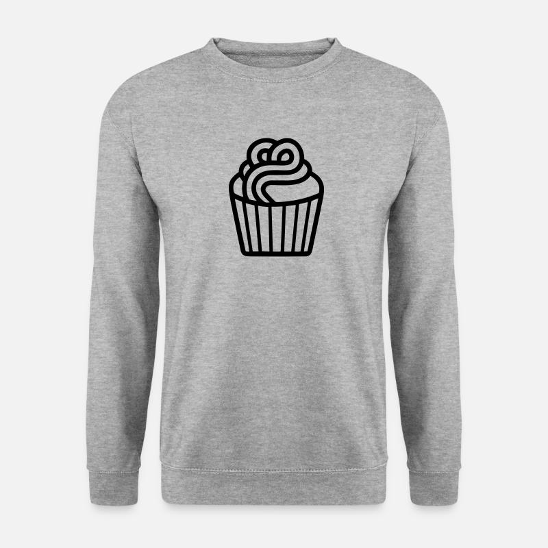Muffin - Unisex Pullover - Weißgrau meliert