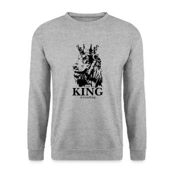 COCKER SPANIEL King Chien Disant Chiens Wilsigns - Sweat-shirt Unisexe - gris chiné - Devant - Alina (178cm) & Michal (187cm)