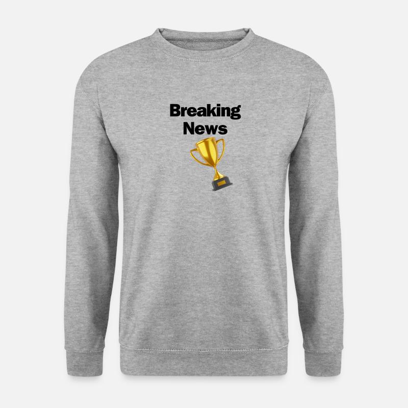 Breaking News - Unisex Pullover - Weißgrau meliert