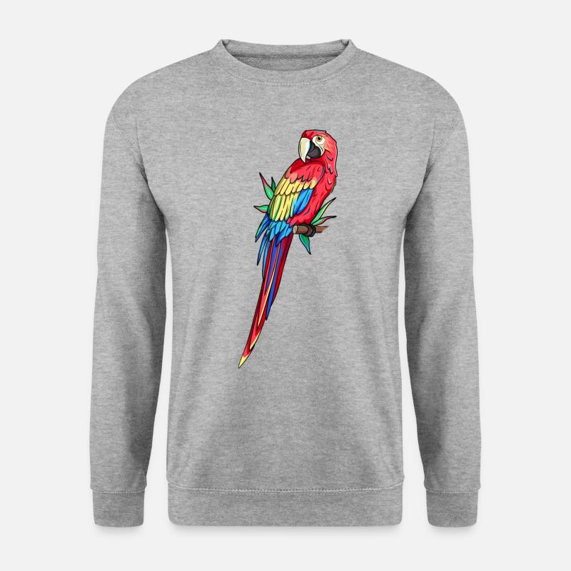 Macaw Parrot Amazon Parrot Feathers - Unisex Sweatshirt - salt & pepper