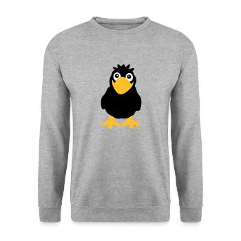 Rabe - Unisex Pullover - Weißgrau meliert - Vorne - Alina (178cm) & Michal (187cm)