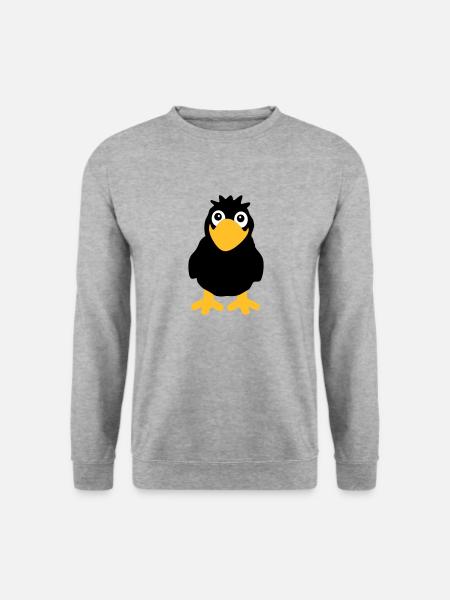 Rabe - Unisex Pullover - Weißgrau meliert