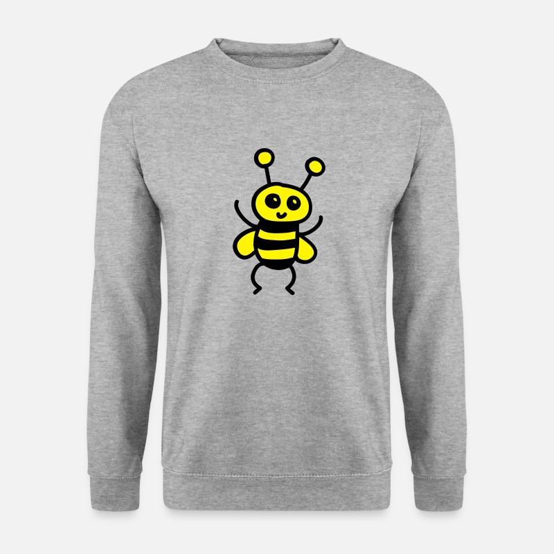 Niedliche Biene - Unisex Pullover - Weißgrau meliert