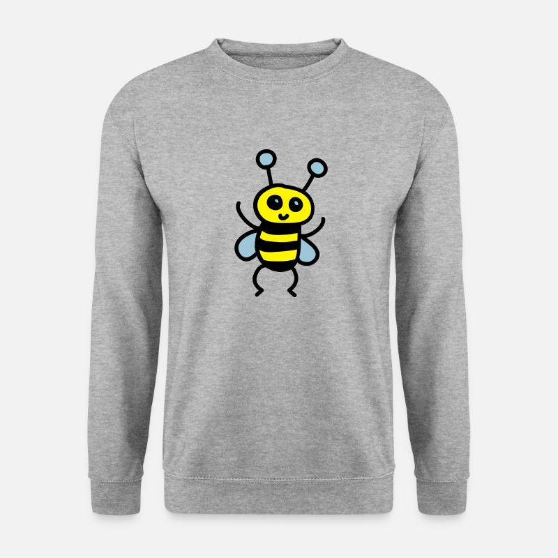 Niedliche Biene 3 - Unisex Pullover - Weißgrau meliert