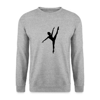 Tänzerin, Gymnastin, Ballerina - Unisex Pullover - Weißgrau meliert - Vorne - Alina (178cm) & Michal (187cm)