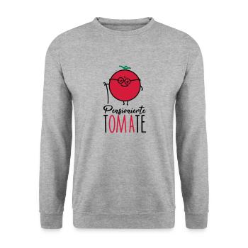 Pensionierte Oma - Unisex Pullover - Weißgrau meliert - Vorne - Alina (178cm) & Michal (187cm)