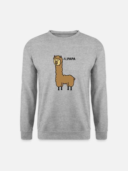 Alpaca as a dad - Unisex Sweatshirt - salt & pepper