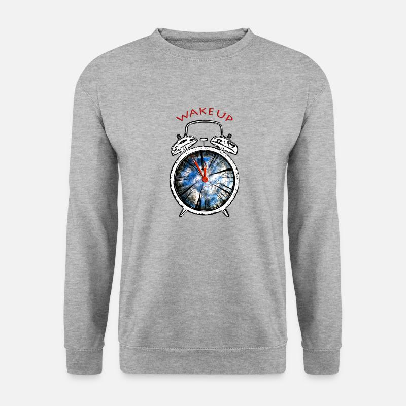 Klima Schutz, Naturschutz, Klimawandel - Unisex Pullover - Weißgrau meliert