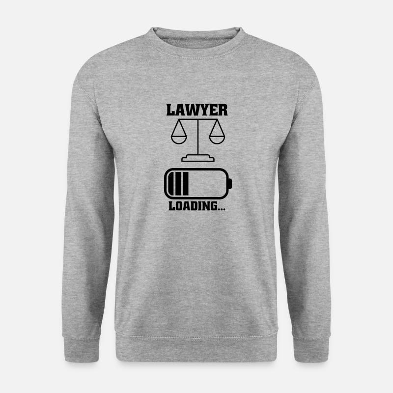 Anwalt Jura Gericht Rechtsanwalt Studium Jurist - Unisex Pullover - Weißgrau meliert