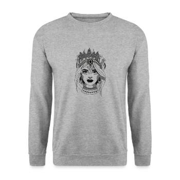 Mystic Woman - Unisex Sweatshirt - salt & pepper - Front - Alina (178cm) & Michal (187cm)