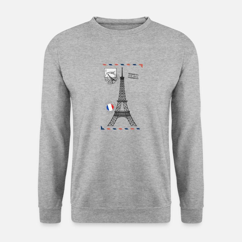Paris Postcard Eiffel Tower - Unisex Sweatshirt - salt & pepper
