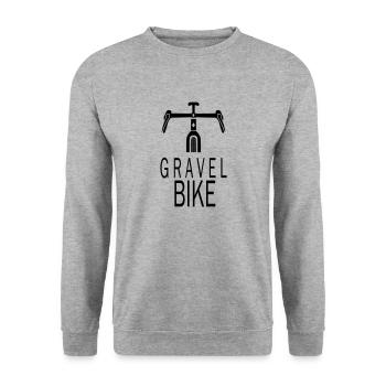 Gravelbike - Unisex Pullover - Weißgrau meliert - Vorne - Alina (178cm) & Michal (187cm)
