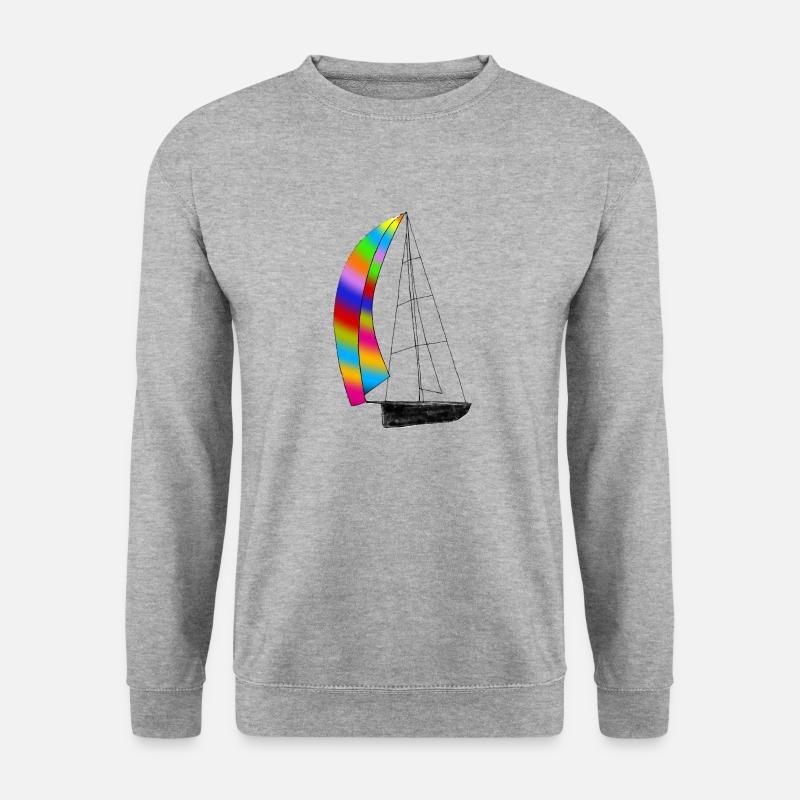 Boot - Unisex Pullover - Weißgrau meliert