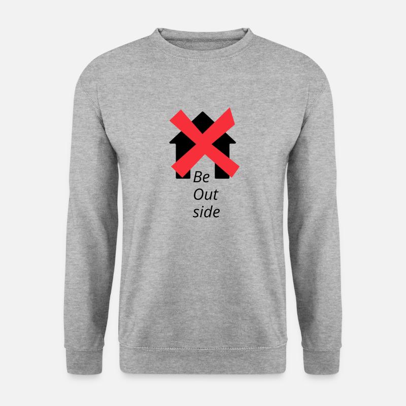 Be Outside logo - Unisex Pullover - Weißgrau meliert