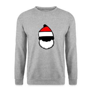 Christmas Hat Santa Claus Christmas Vector - Unisex Sweatshirt - salt & pepper - Front - Alina (178cm) & Michal (187cm)