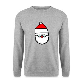 Christmas Hat Santa Claus Christmas 14 - Unisex Sweatshirt - salt & pepper - Front - Alina (178cm) & Michal (187cm)