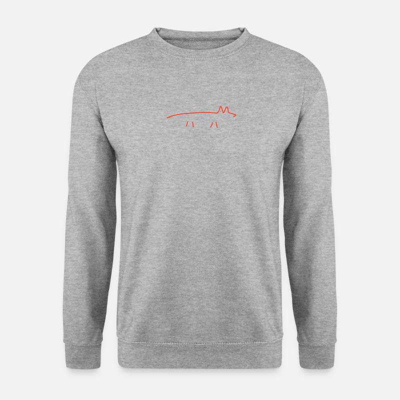 red fox - Unisex Pullover - Weißgrau meliert