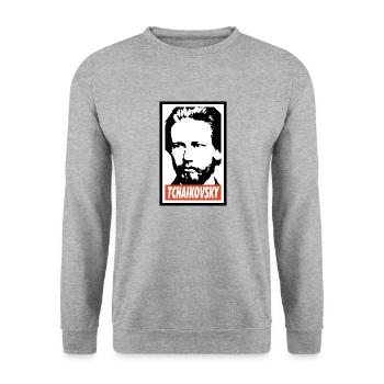 Tchaikovsky - Unisex Sweatshirt - salt & pepper - Front - Alina (178cm) & Michal (187cm)