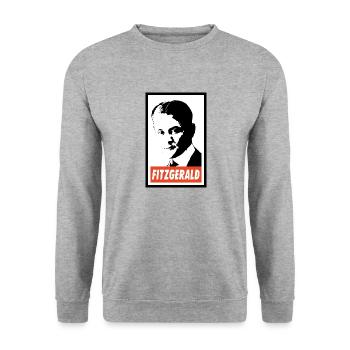 Scott Fitzgerald - Unisex Pullover - Weißgrau meliert - Vorne - Alina (178cm) & Michal (187cm)