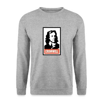 Oliver Cromwell - Unisex Sweatshirt - salt & pepper - Front - Alina (178cm) & Michal (187cm)