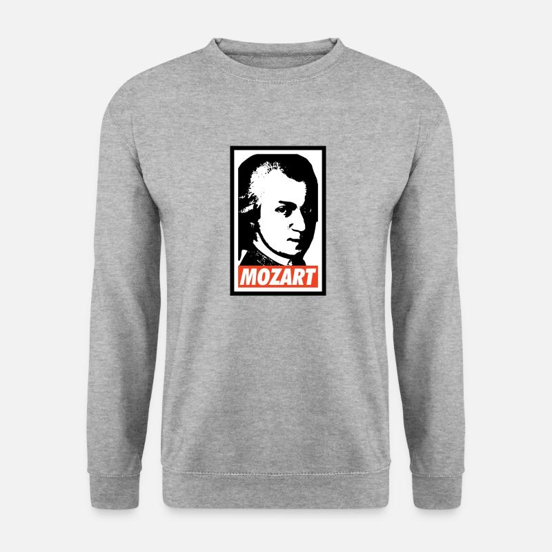 Mozart - Unisex Pullover - Weißgrau meliert