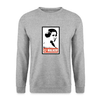 Madam CJ Walker - Unisex Sweatshirt - salt & pepper - Front - Alina (178cm) & Michal (187cm)