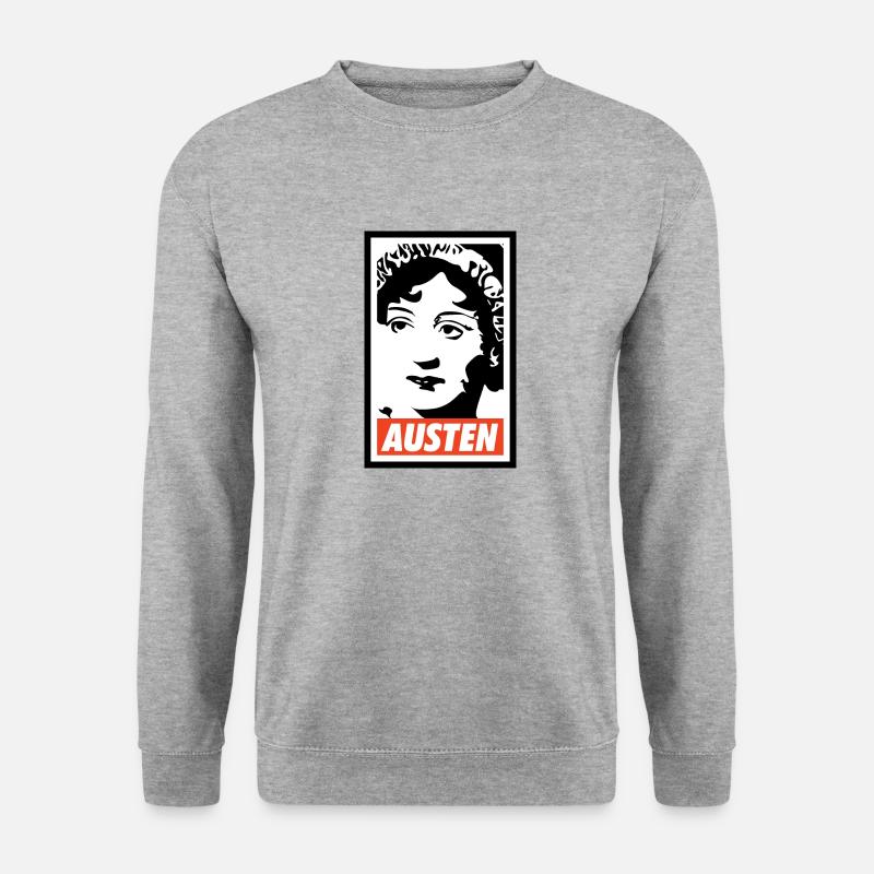 Jane Austen - Unisex Pullover - Weißgrau meliert