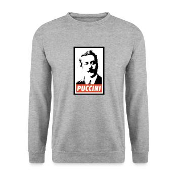 Giacomo Puccini - Sweat-shirt Unisexe - gris chiné - Devant - Alina (178cm) & Michal (187cm)