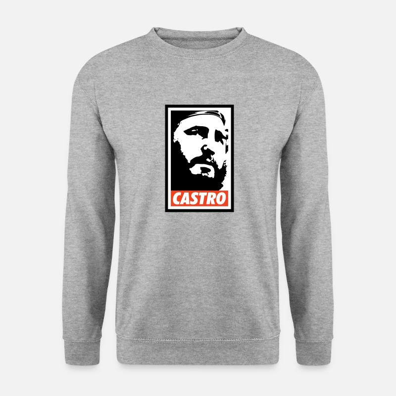 Fidel Castro - Unisex Pullover - Weißgrau meliert