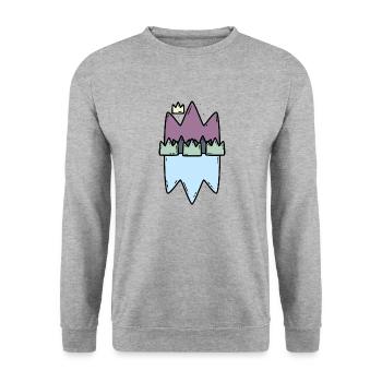 King of nature - Unisex Sweatshirt - salt & pepper - Front - Alina (178cm) & Michal (187cm)
