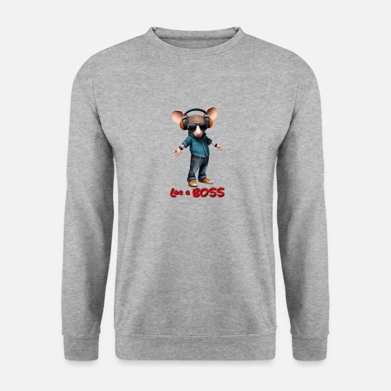 Like a Mouse - Unisex Pullover - Weißgrau meliert