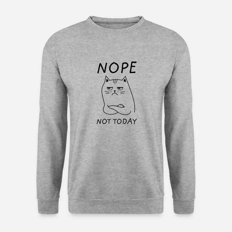 Nope Not Today Cat - Unisex Sweatshirt - salt & pepper