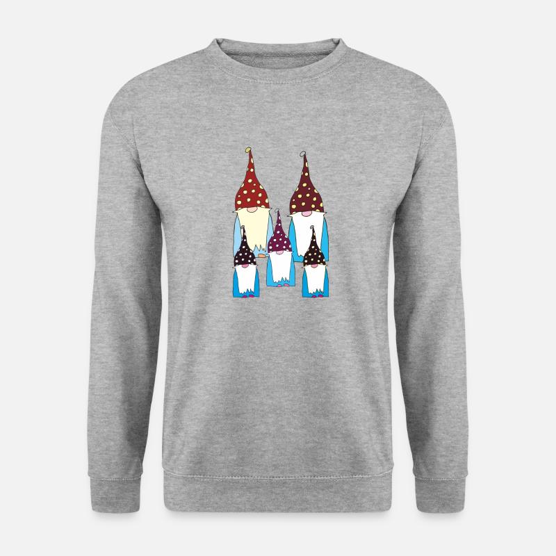 wichtel 5er - Unisex Pullover - Weißgrau meliert